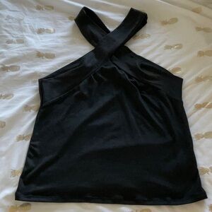 Black Women's Cross-Back Top